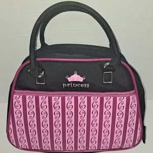 Princess Crown Black and Pink Insulated Sachel Bag By Thermos